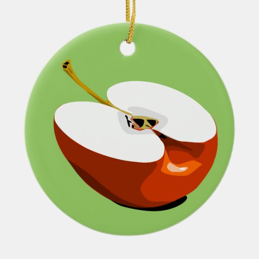 Apple schneiden Verzierung Keramikornament (Vorne)