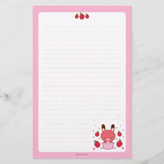 Apple-Schokoladen-Trüffel-Häschen Briefpapier (Vorderseite)
