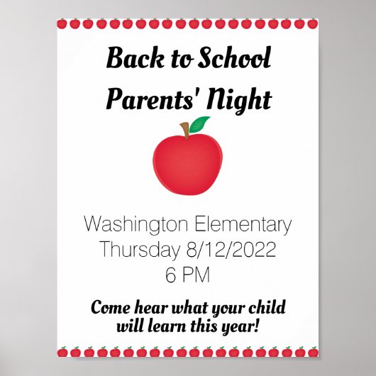 Apple School Poster (Vorne)