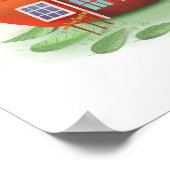 Apple Schoolhouse Art Print Poster (Ecke)