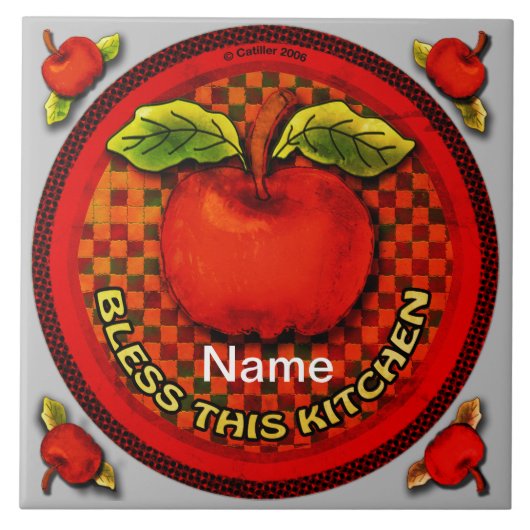 Apple segne diese Küche Fliese (Vorderseite)
