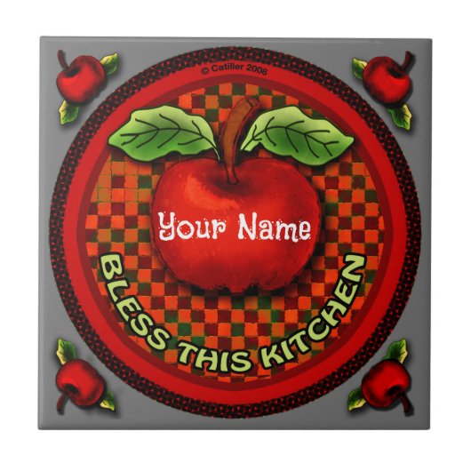 Apple segne diese Küche Fliese (Vorderseite)