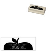 Apple-Silhouette der Lehrerbibliothek Gummistempel (Stempel)
