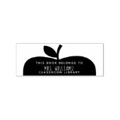 Apple-Silhouette der Lehrerbibliothek Gummistempel (Prägung)