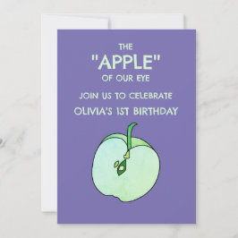 Apple Slice Fruit Kindergeburtstag Einladung