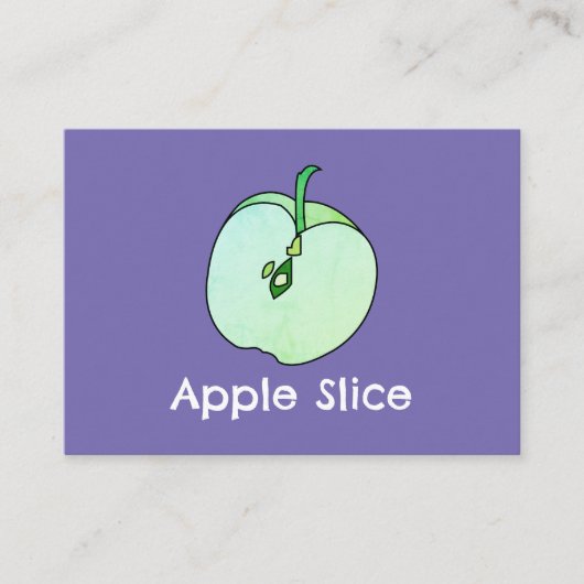 Apple Slice Fruit School Lehrer Visitenkarte (Vorderseite)