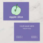 Apple Slice Fruit School Lehrer Visitenkarte (Vorne/Hinten)