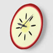 Apple Slice Große Wanduhr (Winkel)