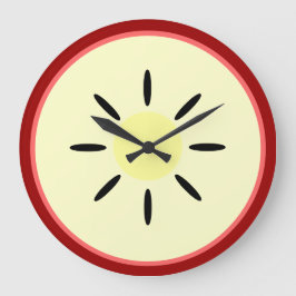 Apple Slice Große Wanduhr