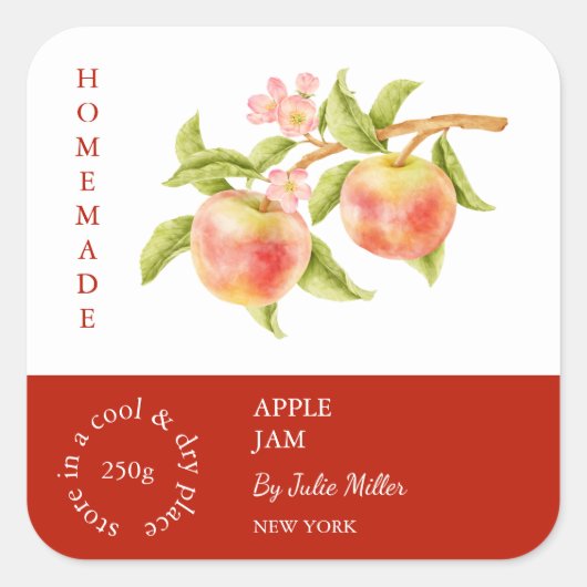 Apple Small Business Label Quadratischer Aufkleber (Vorderseite)