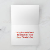 Apple-solut Dein| Lustiger Alien Valentinstag Karte (Innenseite)