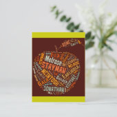 Apple Sorten Word Art Postkarte (Stehend Vorderseite)