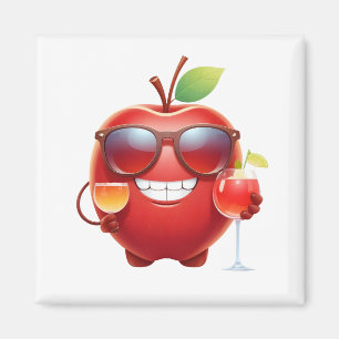 Apple Spaß fröhliche Urlaub Tropischen Drink Party Magnet