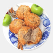 Apple Spice Muffin Runder Aufkleber (Vorderseite)