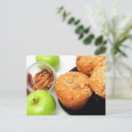 Apple Spice Muffins Postkarte (Stehend Vorderseite)