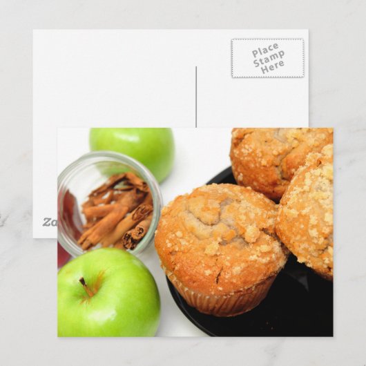 Apple Spice Muffins Postkarte (Vorne/Hinten)