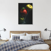 Apple Splash in Water - Fruchtfotografie Kunst Leinwanddruck (Insitu (Schlafzimmer))