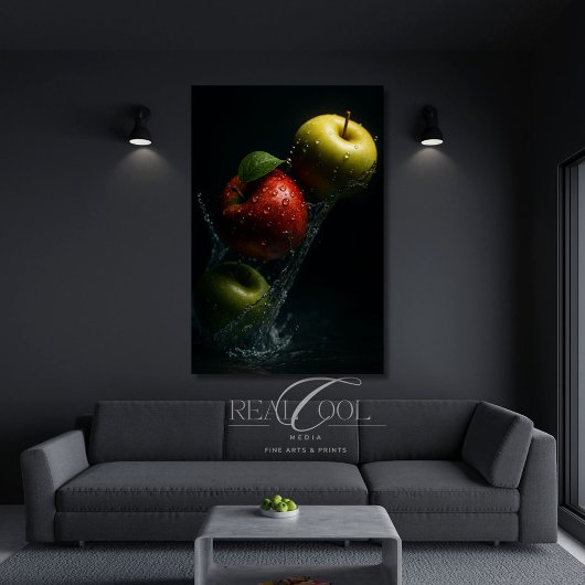 Apple Splash in Water - Fruchtfotografie Wall Art Poster