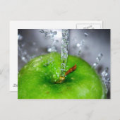 Apple Splash Postcard Postkarte (Vorne/Hinten)