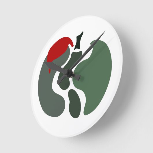 Apple Splitting Runde Wanduhr (Winkel)