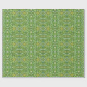Apple Stripe Bohemisch Arabesque Muster Chartreuse Geschenkpapier (Flach)