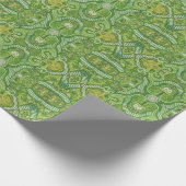 Apple Stripe Bohemisch Arabesque Muster Chartreuse Geschenkpapier (Ecke)