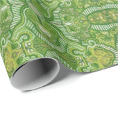 Apple Stripe Bohemisch Arabesque Muster Chartreuse Geschenkpapier (Rolleneckpunkt)