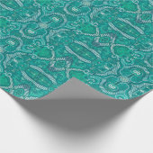 Apple Stripe Bohemisch Arabesque Muster Geschenkpapier (Ecke)