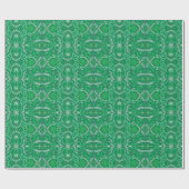Apple Stripe Bohemisch Boho Arabesque Muster Green Geschenkpapier (Flach)