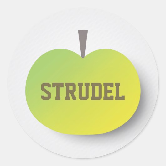 Apple Strudel Runder Aufkleber (Vorderseite)