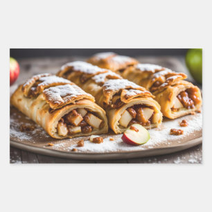 Apple Strudels Rechteckiger Aufkleber