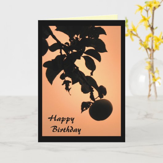 Apple Sunset Birthday Karte (Gelbe Blume)