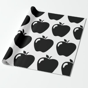 Apple-Symbole INDIVIDUELLE HINTERGRUNDFARBE Geschenkpapier