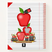 Apple-Tasse für Lehrer - Großes Notebook Notizblock (Rückseite)