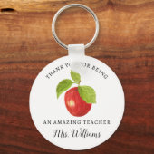 Apple Teacher Appreciation Name Schlüsselanhänger  (Vorderseite)