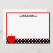 Apple Teacher Stationery/Mitteilungskarten Mitteilungskarte (Vorne/Hinten)