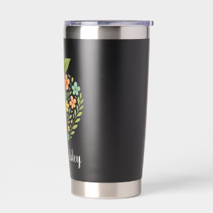 Apple Teacher Tumbler Personalisierte Florale Appl Thermobecher