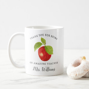 Apple Teacher Wertschätzung Name Tasse Geschenk
