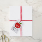 Apple Teacher Wertungswoche Tag, druckbares Ende Geschenkanhänger (Mit Garn)