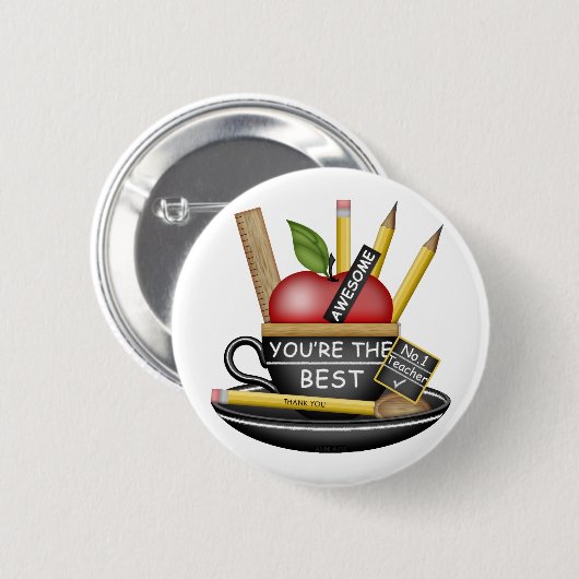 Apple Teacup Button (Vorne & Hinten)