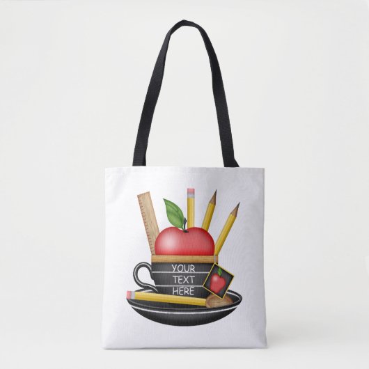 Apple Teacup Custom Tasche des Lehrers (Vorderseite)