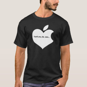 APPLE THANK YOU HERR JOBS text onblack T-Shirt