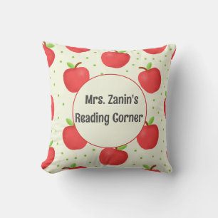Apple-Thema Lehrer Wertschätzung Lesekelle Kissen