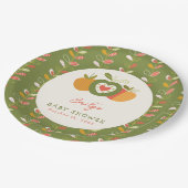 Apple Theme Fall Baby Dusche Geschlecht neutrale G Pappteller (Schrägansicht)