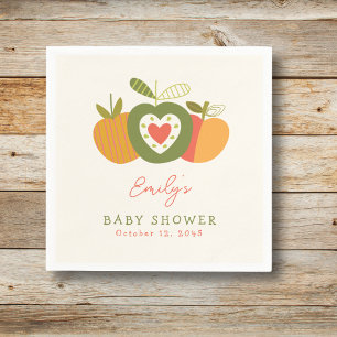 Apple Theme Fall Babydusche Geschlecht neutral Serviette