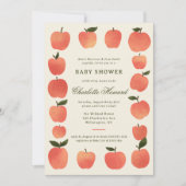Apple Theme Fall Harvest Baby Shower Einladung (Vorderseite)