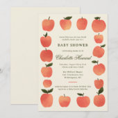 Apple Theme Fall Harvest Baby Shower Einladung (Vorne/Hinten)