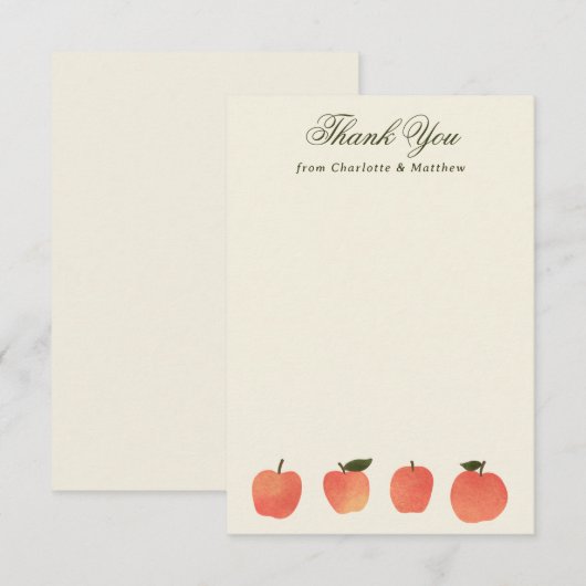 Apple Theme Fall Harvest Dankeskarte (Vorne/Hinten)