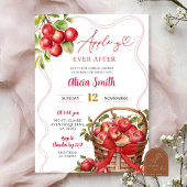 Apple Theme Red Gingham Bridal Shower Einladung