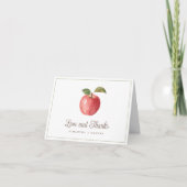 Apple Themed Baby Dusche Danke Karte (Vorderseite)